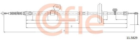 Трос, стояночная тормозная система COFLE 11.5829