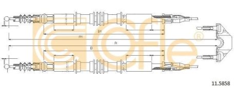 Трос, стояночная тормозная система COFLE 11.5858 (фото 1)