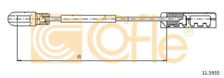 Трос, стояночная тормозная система COFLE 11.5935 (фото 1)