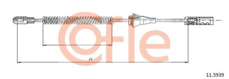 Трос, стояночная тормозная система COFLE 11.5939 (фото 1)
