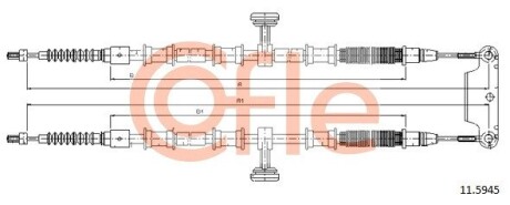 Трос, стояночная тормозная система COFLE 11.5945