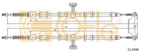 Трос, стояночная тормозная система COFLE 115946