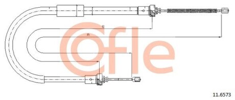 Трос ручника COFLE 11.6573