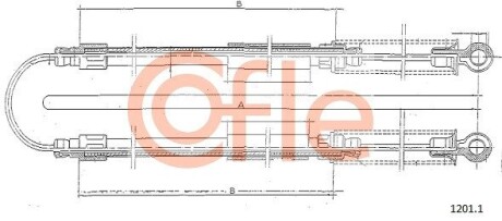 Трос ручника COFLE 1201.1