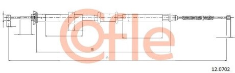 Трос ручника COFLE 12.0702