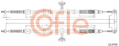 Трос, стояночная тормозная система COFLE 12.0710