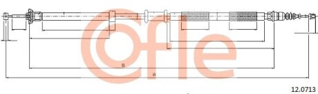 Трос, стояночная тормозная система COFLE 12.0713 (фото 1)