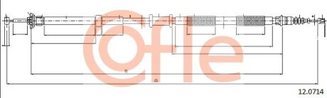 Трос, стояночная тормозная система COFLE 12.0714 (фото 1)