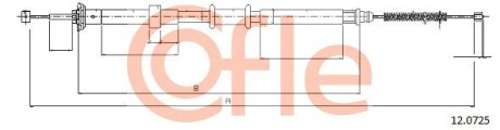 Трос, стояночная тормозная система COFLE 12.0725