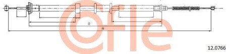 Трос, стояночная тормозная система COFLE 12.0766 (фото 1)