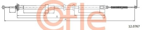 Трос, стояночная тормозная система COFLE 12.0767 (фото 1)