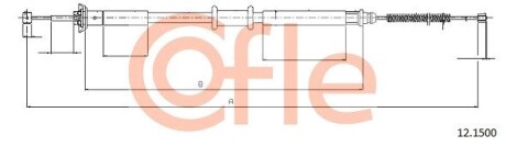 Трос ручника COFLE 12.1500