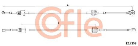 Трос, ступенчатая коробка передач COFLE 12.7258