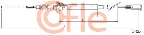 Трос, управление сцеплением COFLE 1402.4