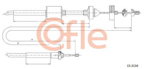 Трос зчеплення COFLE 15.3134