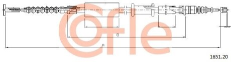 Трос ручника COFLE 1651.20