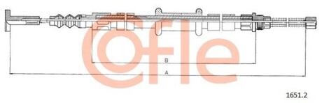 Трос ручника COFLE 1651.2