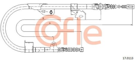 Трос, стояночная тормозная система COFLE 17.0113