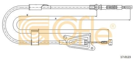 Трос, стояночная тормозная система COFLE 17.0123 (фото 1)