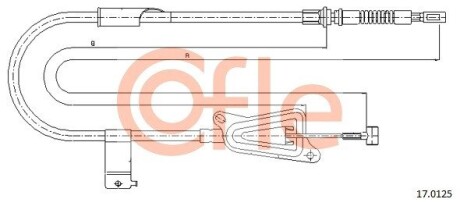 Трос, стояночная тормозная система COFLE 17.0125 (фото 1)