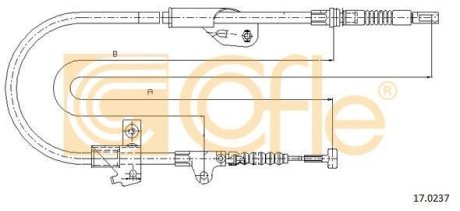 Трос, стояночная тормозная система COFLE 17.0237 (фото 1)