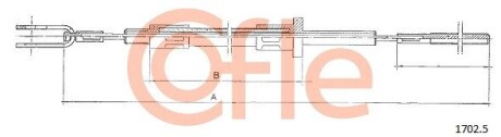 Трос зчеплення COFLE 1702.5