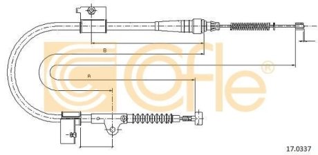 Трос, стояночная тормозная система COFLE 17.0337 (фото 1)
