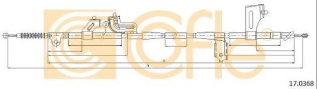 Трос, стояночная тормозная система COFLE 17.0368 (фото 1)