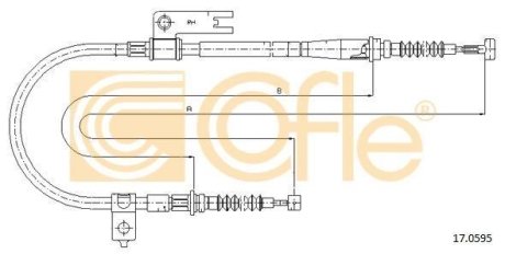 Трос, стояночная тормозная система COFLE 17.0595