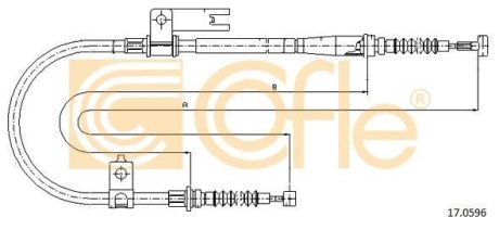 Трос, стояночная тормозная система COFLE 17.0596 (фото 1)
