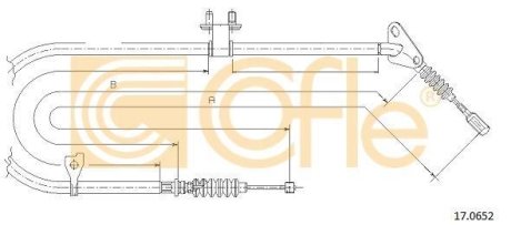 Трос, стояночная тормозная система COFLE 17.0652 (фото 1)