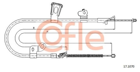 Трос, стояночная тормозная система COFLE 17.1070