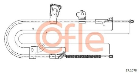 Трос, стояночная тормозная система COFLE 17.1078