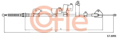 Трос, стояночная тормозная система COFLE 17.1091