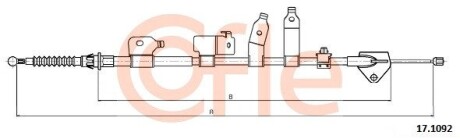 Трос, стояночная тормозная система COFLE 17.1092 (фото 1)
