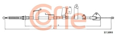 Трос, стояночная тормозная система COFLE 17.1093