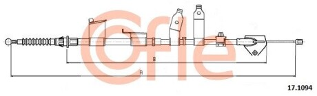 Трос, стояночная тормозная система COFLE 17.1094
