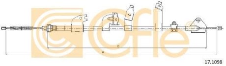 Трос, стояночная тормозная система COFLE 17.1098