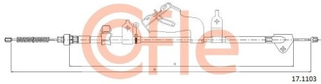 Трос, стояночная тормозная система COFLE 17.1103 (фото 1)