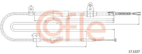 Трос, стояночная тормозная система COFLE 17.1227