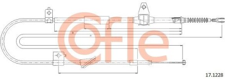 Трос, стояночная тормозная система COFLE 17.1228