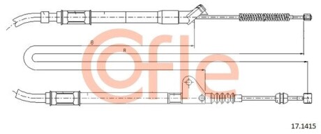 Трос ручника COFLE 17.1415