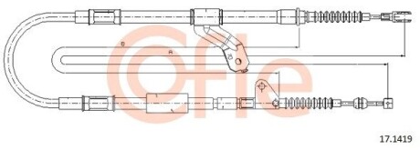 Трос, стояночная тормозная система COFLE 17.1419