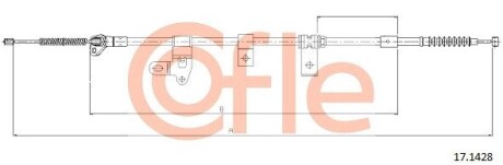 Трос, стояночная тормозная система COFLE 17.1428