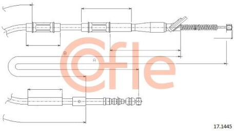 Трос ручника COFLE 17.1445