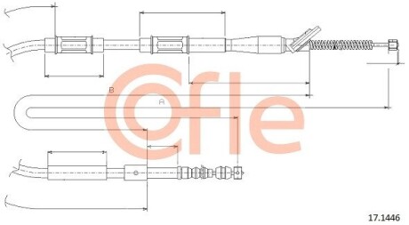 Трос ручника COFLE 17.1446 (фото 1)