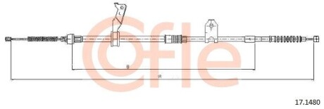 Трос ручника COFLE 17.1480