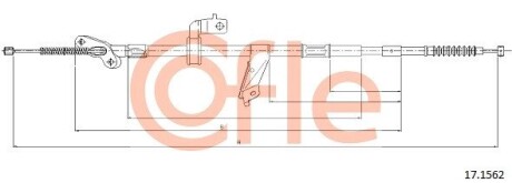 Трос, стояночная тормозная система COFLE 17.1562