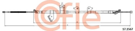 Трос, стояночная тормозная система COFLE 17.1567 (фото 1)