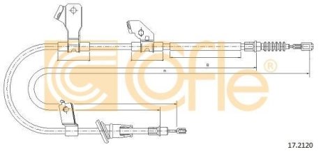 Трос, стояночная тормозная система COFLE 172120 (фото 1)